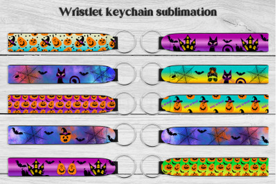 Halloween wristlet keychain sublimation | Key fob wristlet