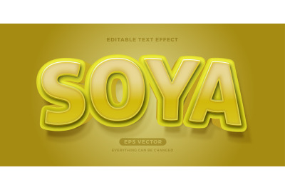 Soya editable text effect vector