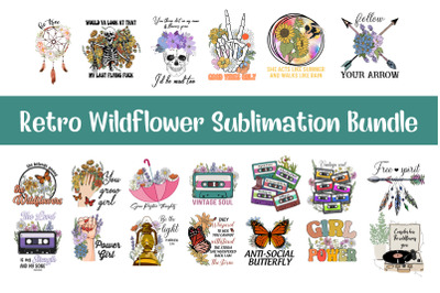 Retro Wildflower Sublimation Bundle