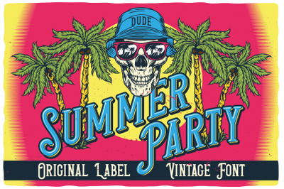 Summer Party Layered Font
