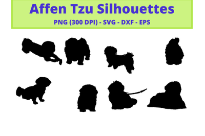 Affen Tzu Cut Files&2C; Dog svg&2C; Dog Silhouette