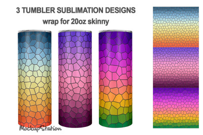 Ombre Tumbler Wrap Bundle | Stained Glass Gradient Tumbler