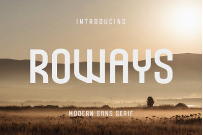 Roways - Modern Sans Serif