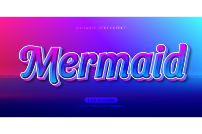 Mermaid text effect