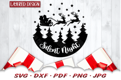 Silent Night SVG | Christmas SVG | Santa SVG