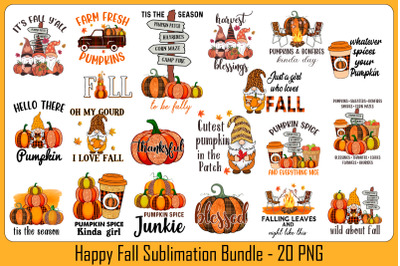 Happy Fall Sublimation Bundle