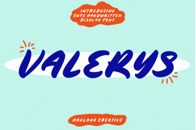 Valerys Handwritten Font