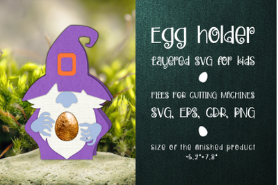 Gnome Magician| Halloween Egg Holder Template