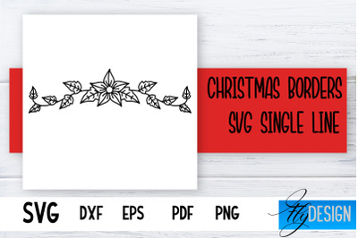 Christmas Borders Single Line SVG | Foil Quill Designs | Embossing SVG | Engraving SVG