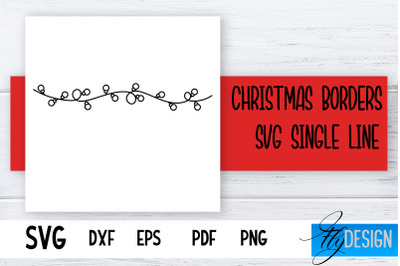 Christmas Borders Single Line SVG | Foil Quill Designs | Embossing SVG