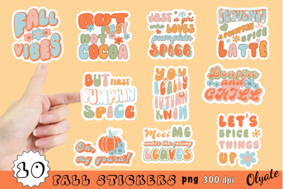 Fall Stickers. Fall Packaging Stickers. Thanksgiving PNG