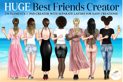 HUGE CREATOR! | Customizable Best Friends Clipart