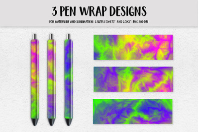 Colorful Abstract Pen Wrap Sublimation or Waterslide