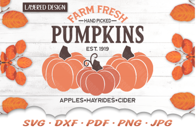 Pumpkin SVG | Fall SVG | Rustic Farmhouse Sign