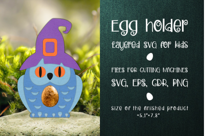 Owl in Witch Hat | Halloween Egg Holder Template