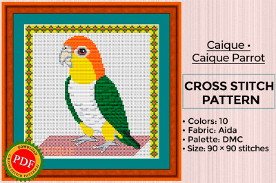 Caique Cross Stitch Pattern | Caique Parrot