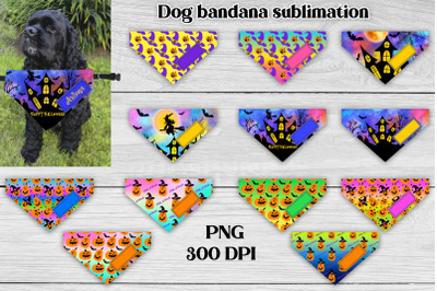 Halloween dog bandana sublimation | Pet paws design bundle