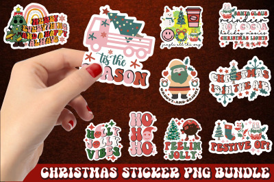 Christmas Sticker PNG Bundle