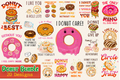 Donut Lovers T-shirt Design Bundle