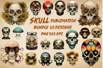 Skull Sublimation Bundle-20 Designs-220816