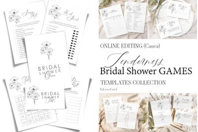Bridal Shower Games Templates Editable Canva Bridal Wedding Game