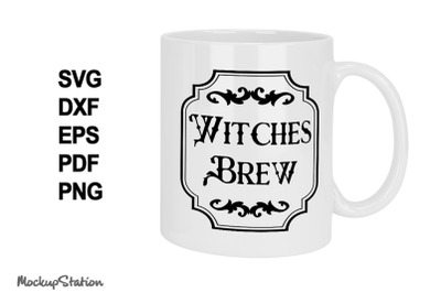 Witches Brew SVG | Halloween Mug Cut File | Witch Coffee Cup
