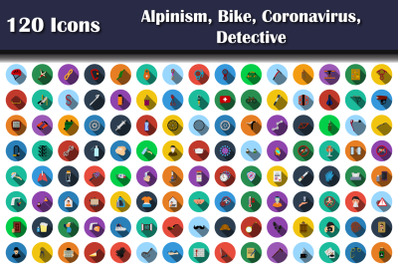 120 Icons Of Alpinism, Bike, Coronavirus, Detective, Restaurant