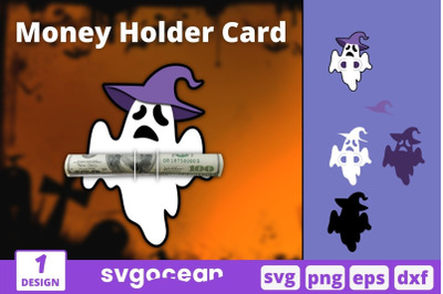 Ghost Money Holder Card Svg