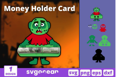 Zombie Money Holder Card Svg