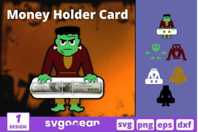 Frankenstein Money Holder Card Svg