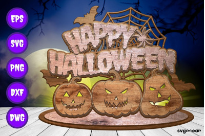 Happy Halloween Layered Laser Cut Designs