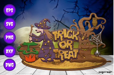 Trick or Treat Layered Laser Cut Designs