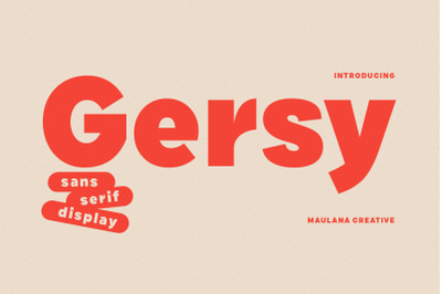Gersy Sans Serif Display Font