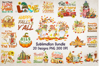 Hello Autumn Sublimation Bundle-20 Designs-220809