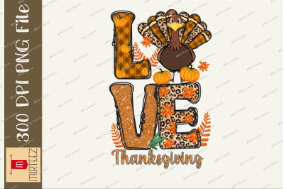 Love Thanks Giving Pumpkin Sublimation