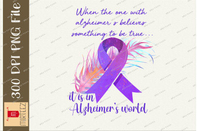 Alzheimer&#039;s Awareness Purple Ribbon