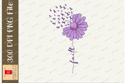 Purple Daisy Faith Alzheimer&#039;s Awareness