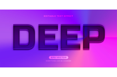 Deep text effect