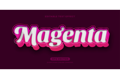 Magenta text effect
