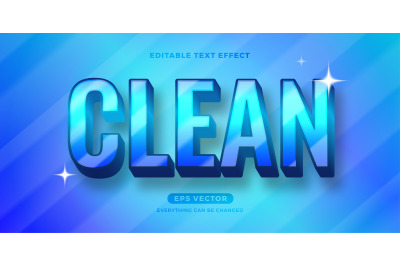 Clean text effect