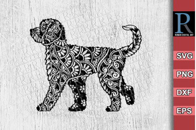 Goldendoodle Dog Mandala SVG&2C; Labradoodle Zentangle SVG