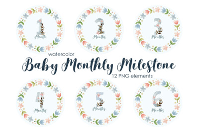 Baby monthly milestone.