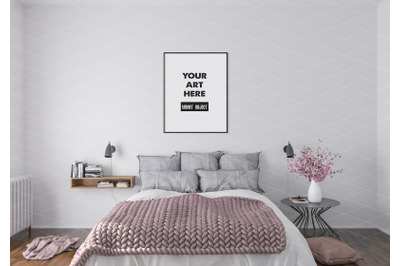 Interior scene artwork background frame mockup