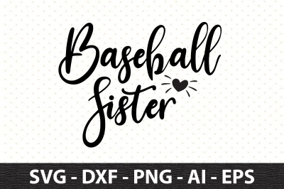 Baseball Sister svg