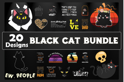 Black Cat SVG Bundle 20 designs