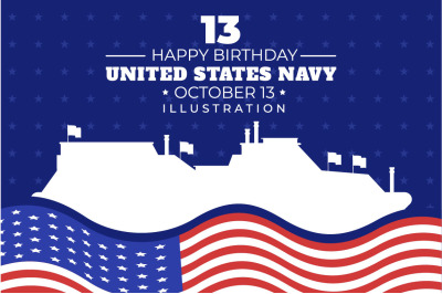 13 U.S. Navy Birthday Illustration