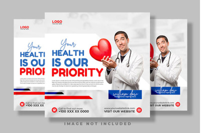 Health Clinic Social Media Post Template