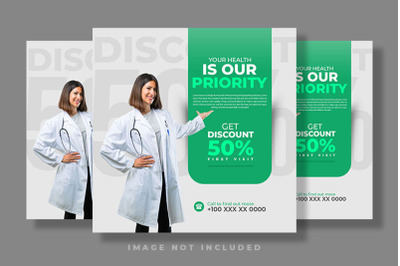 Medical Health Clinic Minimal Social Media Post Banner