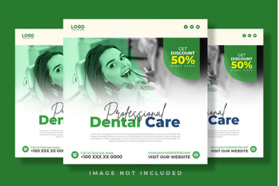 Dentist And Dental Clinic Social Media Post Banner Template