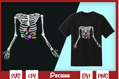 Halloween Cake Candy Skeleton